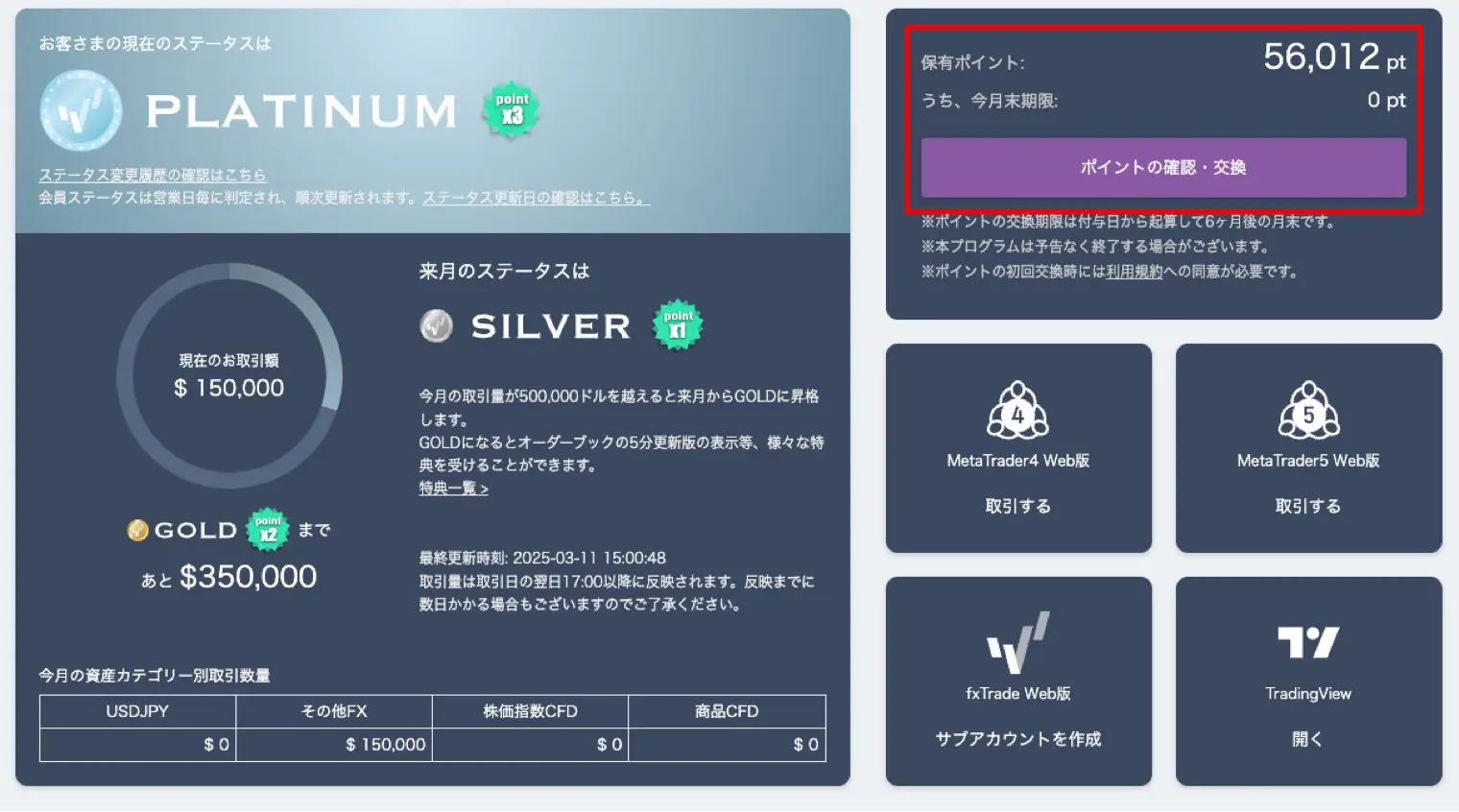 ポイントの確認方法